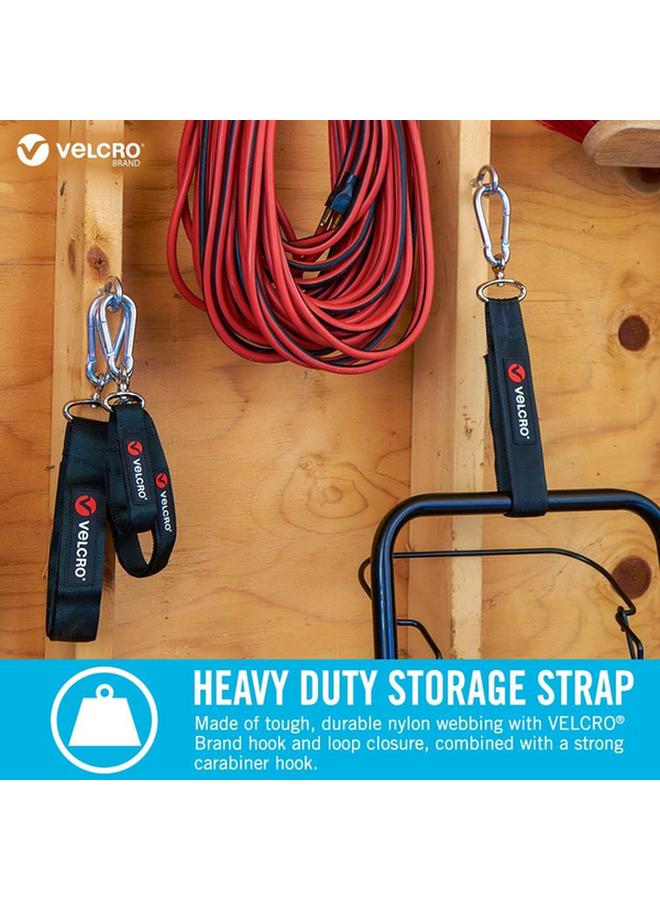 Velcro Easy Hang Heavy Duty Small Storage Strap Silver and Black 16 x 1inch VEL-30120-USA - Image 5