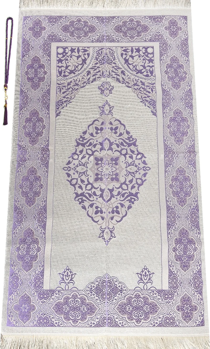 İhvan Online Special Cylinder Boxed Prayer Mat Set Purple