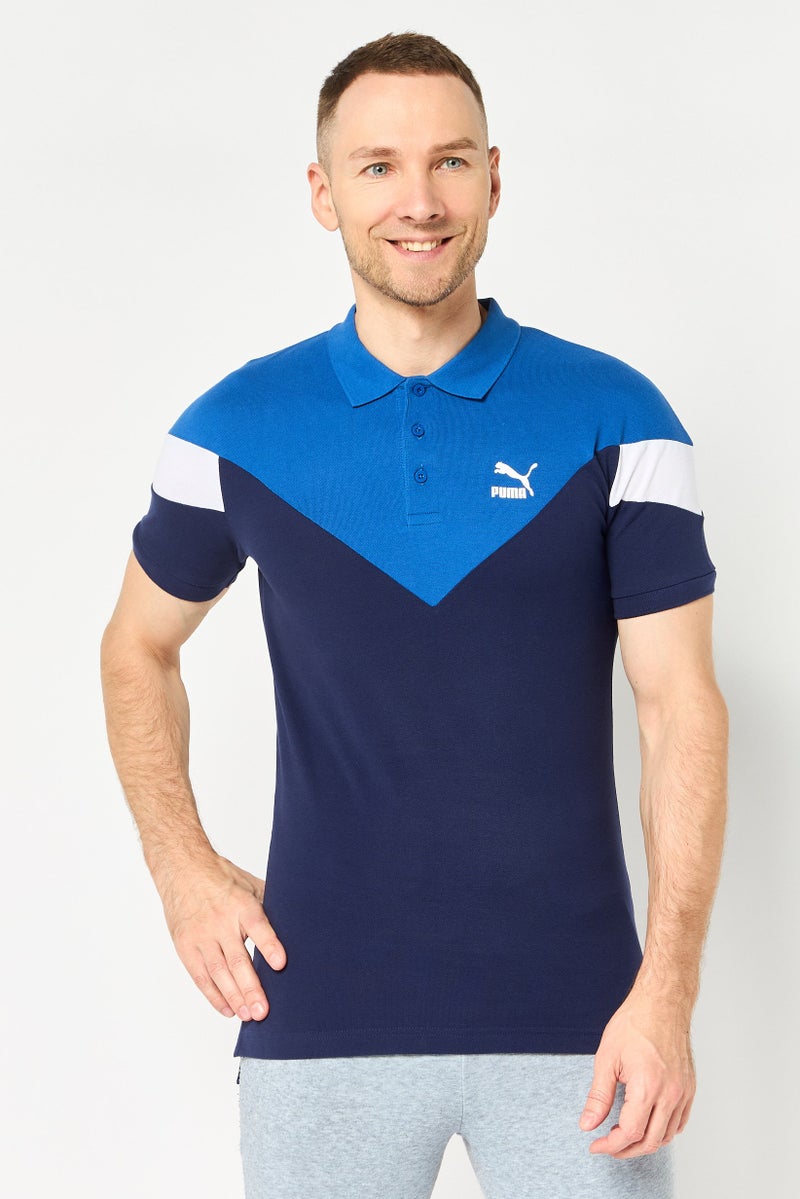 PUMA Men Sportswear Fit Short Sleeve Iconic MCS Outdoor Polo Shirt, Multicolor - Image 1