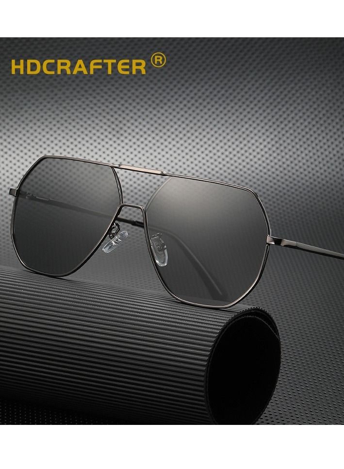 HDCRAFTER Men's Polarized UV400 Metal Frame Sunglasses - Image 2