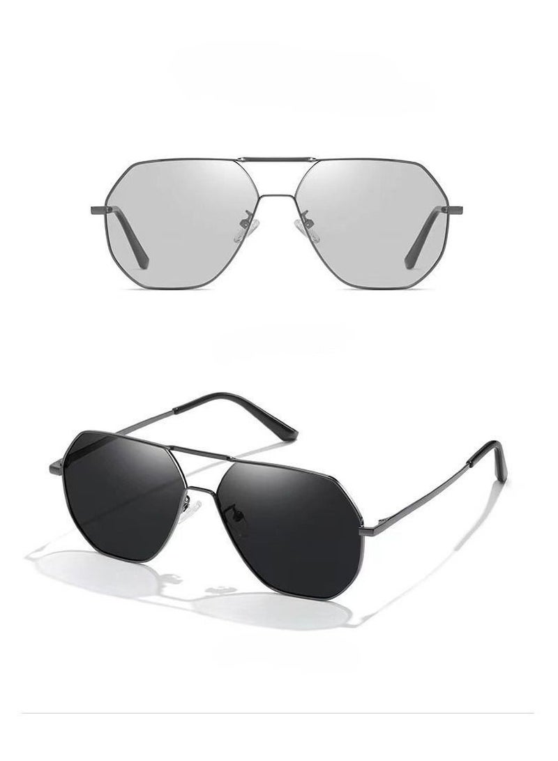 HDCRAFTER Men's Polarized UV400 Metal Frame Sunglasses - Image 3