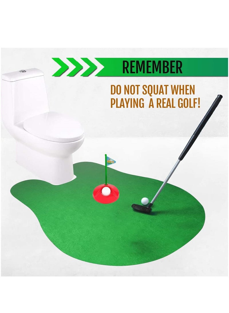 Toilet Golf Game Set Funny Gag Gift for Golfers Mini 6 Piece Leisure Sports Toy - Image 5
