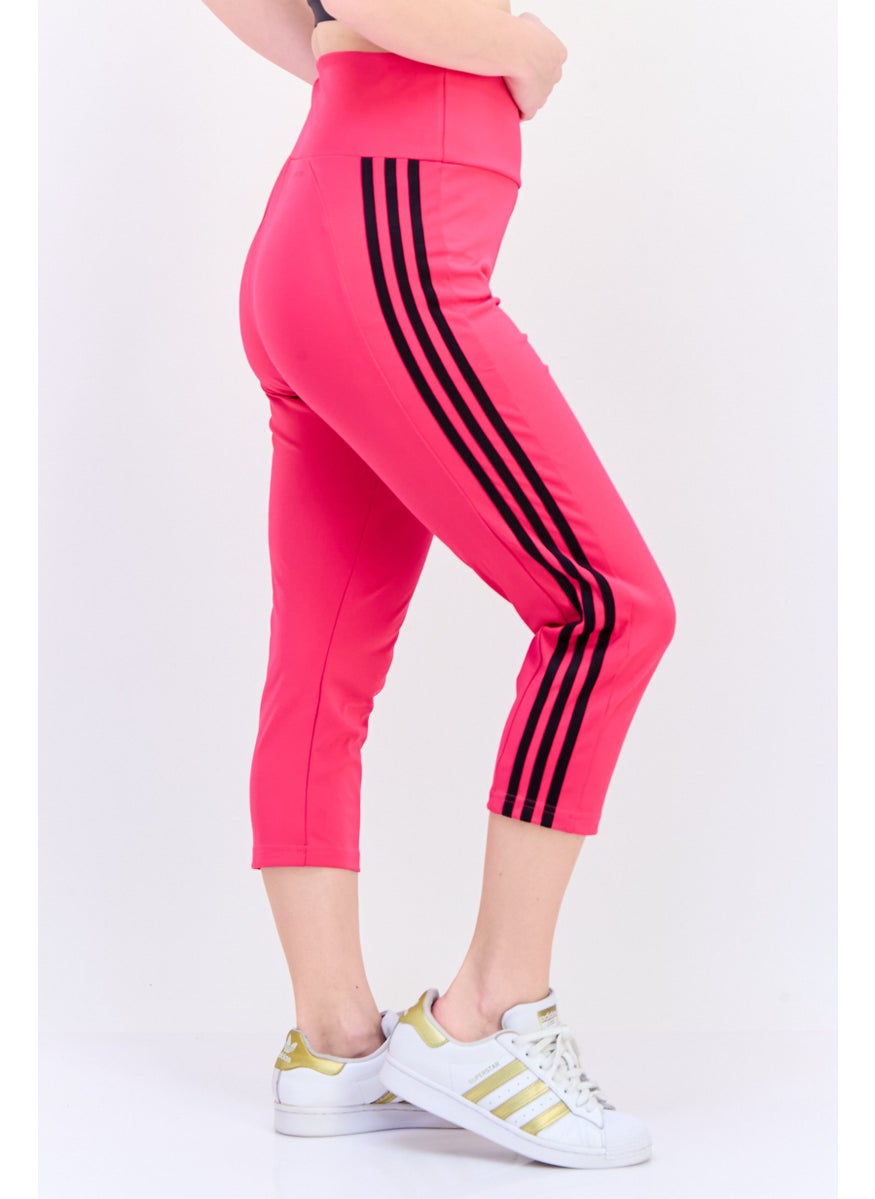 Adidas Women Sportswear Fit Pull On Training Leggings, Fuchsia  - Image 2