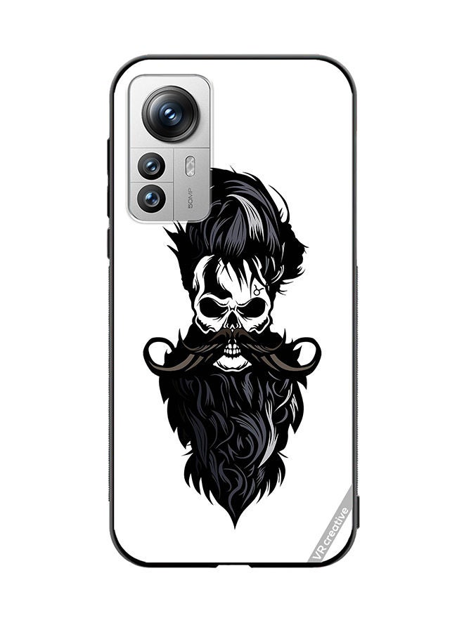 VR CREATIVE Protective Case Cover For Xiaomi 12 Pro Skull Beard Design Multicolour - Image 1