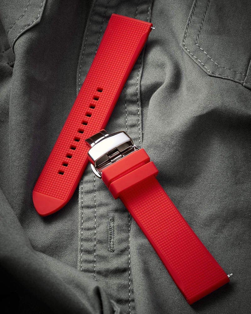 BINLUN Silicone Watch Band Quick Release Rubber Sport Watch Strap 18mm 19mm 20mm 21mm 22mm 24mm Waterproof Smartwatch Bands Replacement for Men and Women (White/Red/Black/Blue/Orange/Grey/Brown/Green) - Image 4