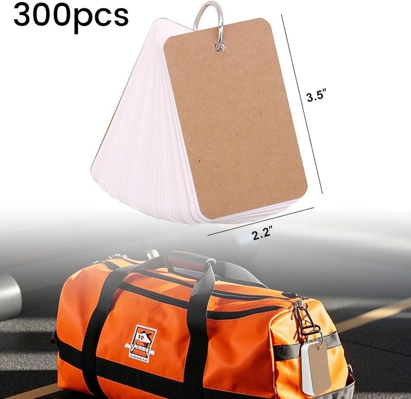 Koogel 300PCS Index Cards with Rings, 2.2 x 3.5 Inch, Small Flash Cards for Studying, Portable Blank Study Notecard for School Office Home Organization, Durable Study To Do List Note Taking Supplies - Image 5