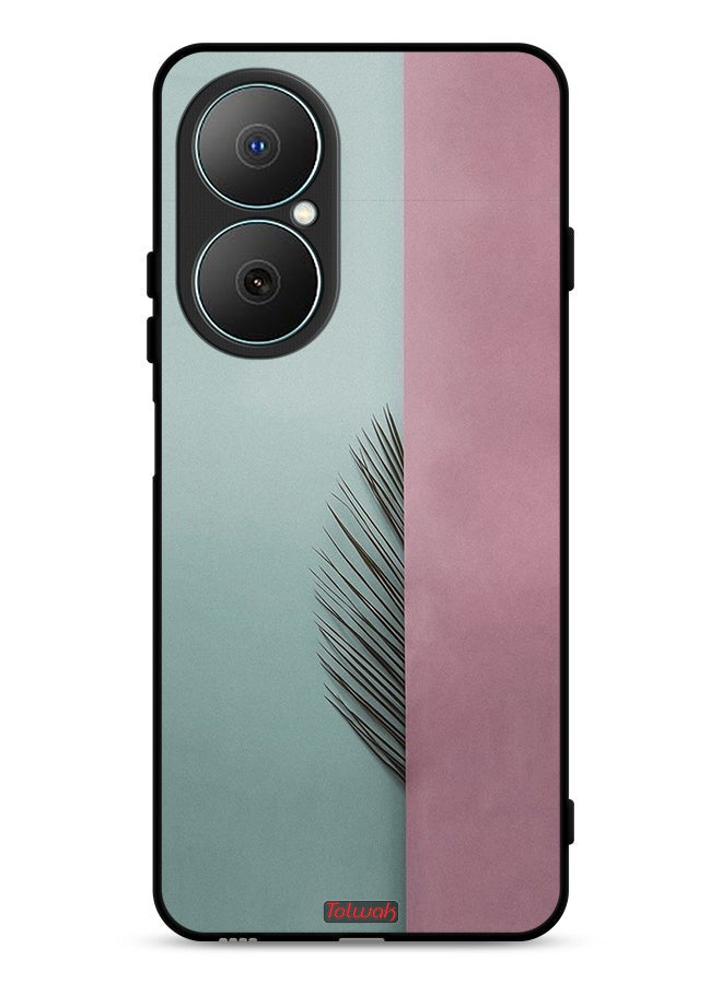 Tolwak Huawei Nova Y73 Protective Case Cover Half Leaves