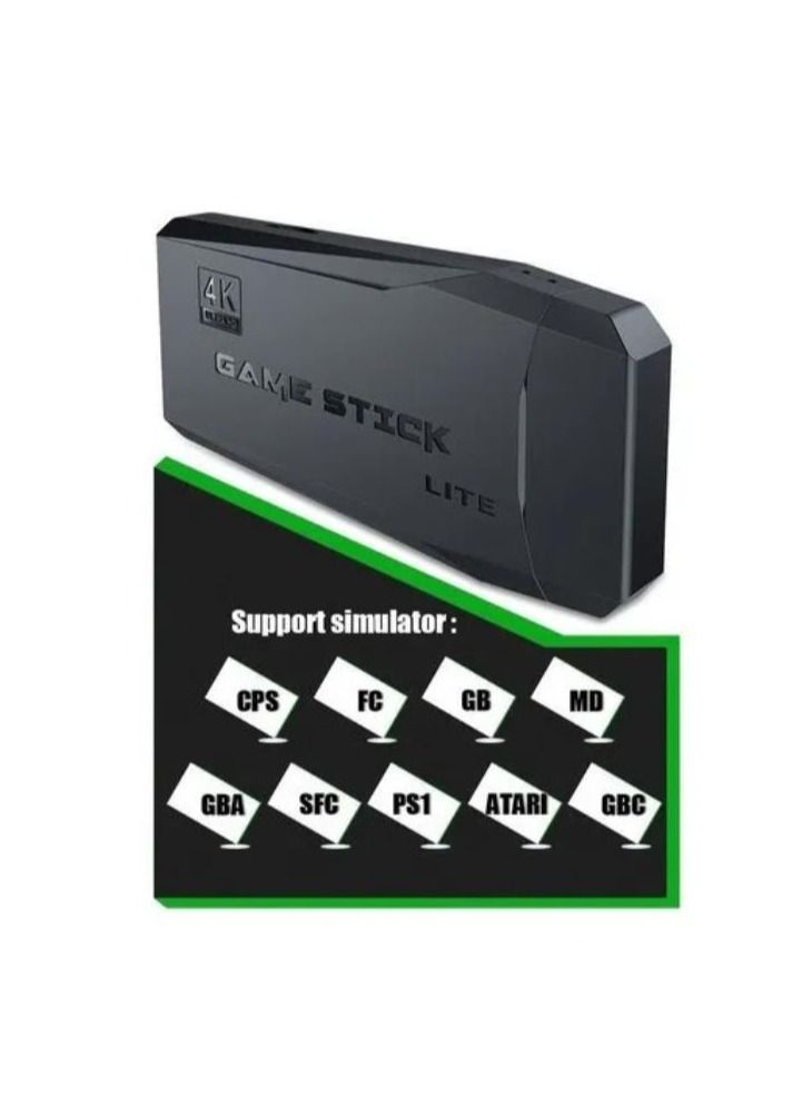 4K HD video game console, dual 2.4G wireless controllers, plug-and-play video game stick, built-in 10,000 games, retro handheld game console - Image 3