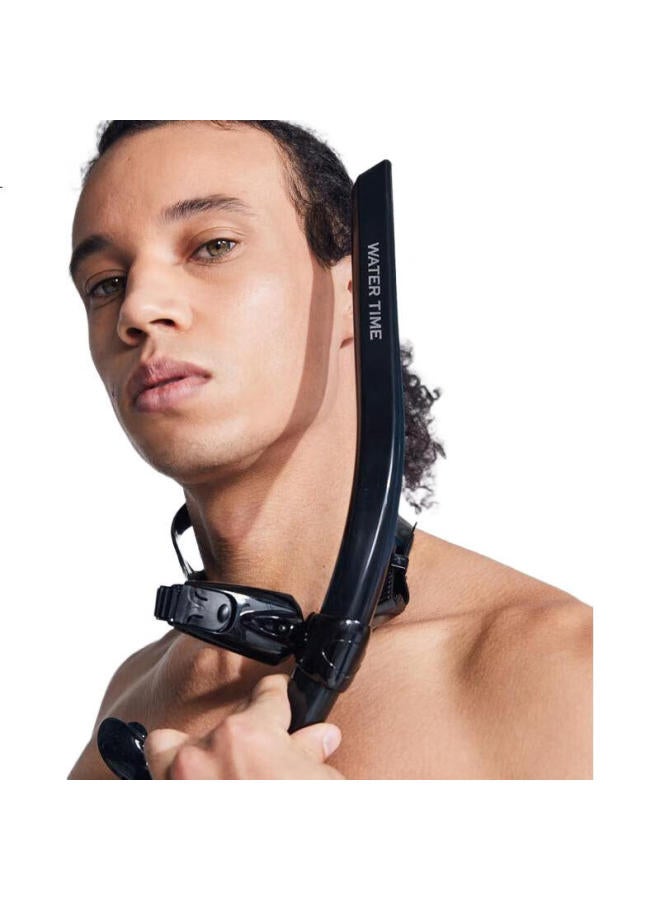WATERTIME Swimming Training Breath Tube For Children And Adults, Freestyle Underwater Breathing Device, Fully Wet-Style, Black - Image 2