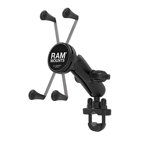 RAM Mounts حامل الهاتف الكبير RAM Mounts X-Grip مع قاعدة U-Bolt للمقود RAM-B-149Z-UN10U مع ذراع متوسطة للدراجات النارية، ATV/UTV، الدراجة - Image 3