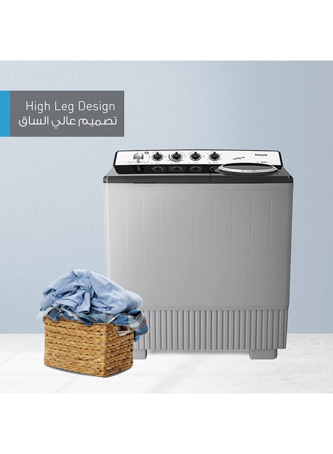 Panasonic Abaya Wash 14Kg Wash 8Kg Spin Twin Tub Washing Machine NA-W14XG1B Grey - Image 2