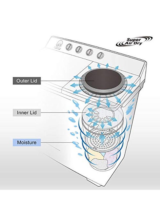 Panasonic Abaya Wash 14Kg Wash 8Kg Spin Twin Tub Washing Machine NA-W14XG1B Grey - Image 4