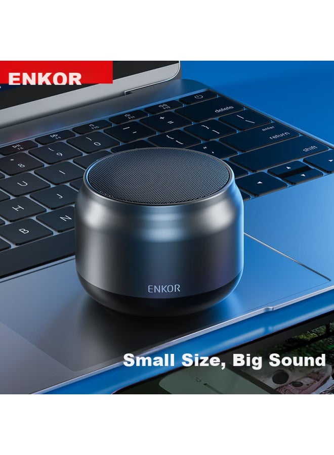ENKOR سماعة بلوتوث، سماعة لابتوب محمولة، مضخم صوت لاسلكي، مشغل سيارة، سماعة خارجية صغيرة - Image 1