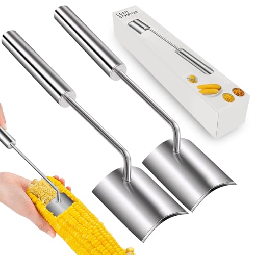 Stainless Steel Corn Peeler  Stripper  Long Handle 2 Pcs  Home  Outdoor Dining