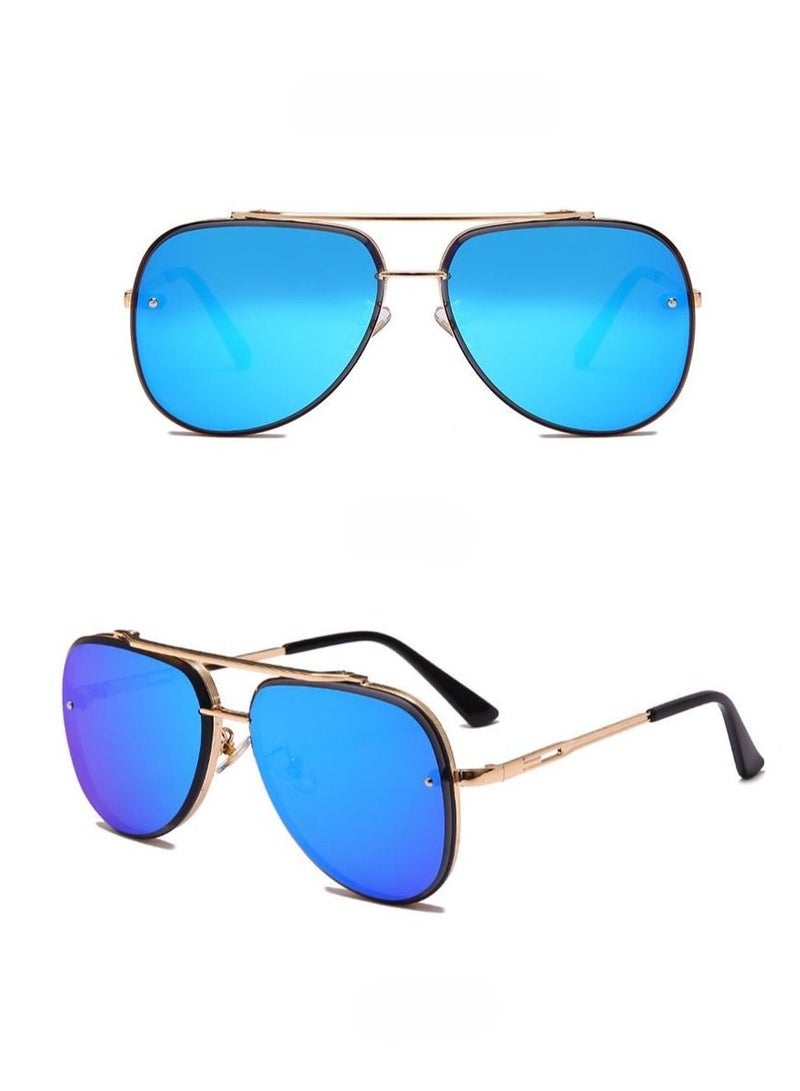 HDCRAFTER New Gradient Lens Metal Frame Sunglasses - Image 2