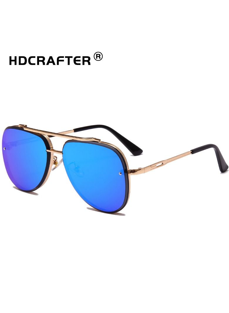 HDCRAFTER New Gradient Lens Metal Frame Sunglasses - Image 4