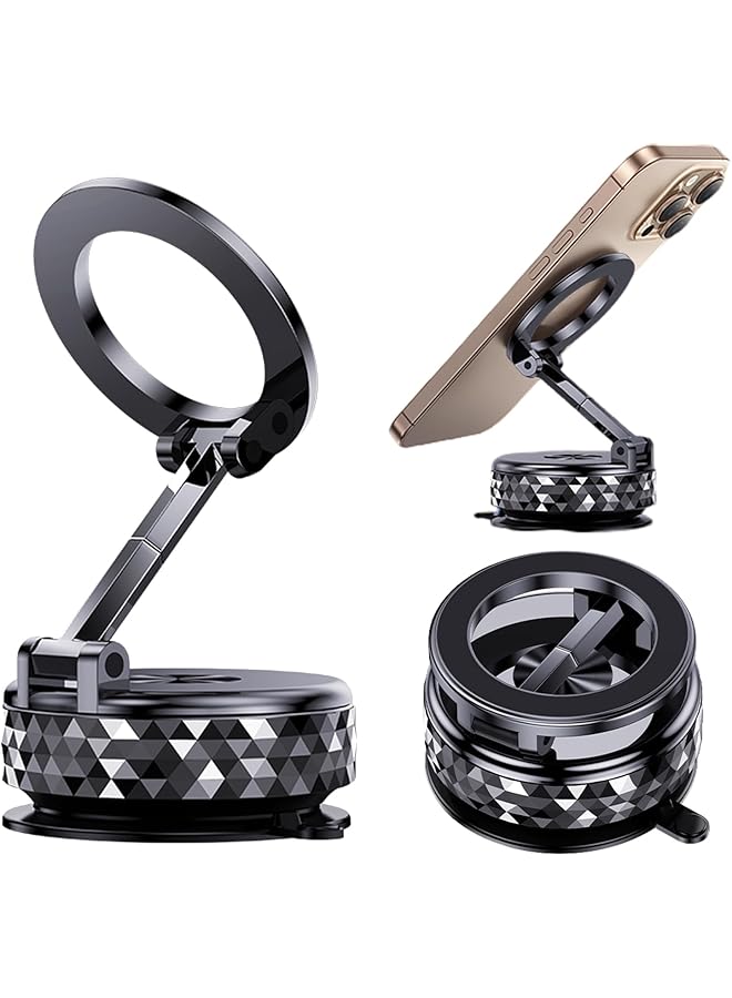 Green Tiger For Mag-Safe Car Mount, Magnetic Car Phone Holder with Vacuum Suction Cup, 360 Rotation Foldable Phone Holder in Car, Windshield/Dashboard Mobile Holder Car for iPhone 16 Pro Max 15 14 13 12 - Image 1