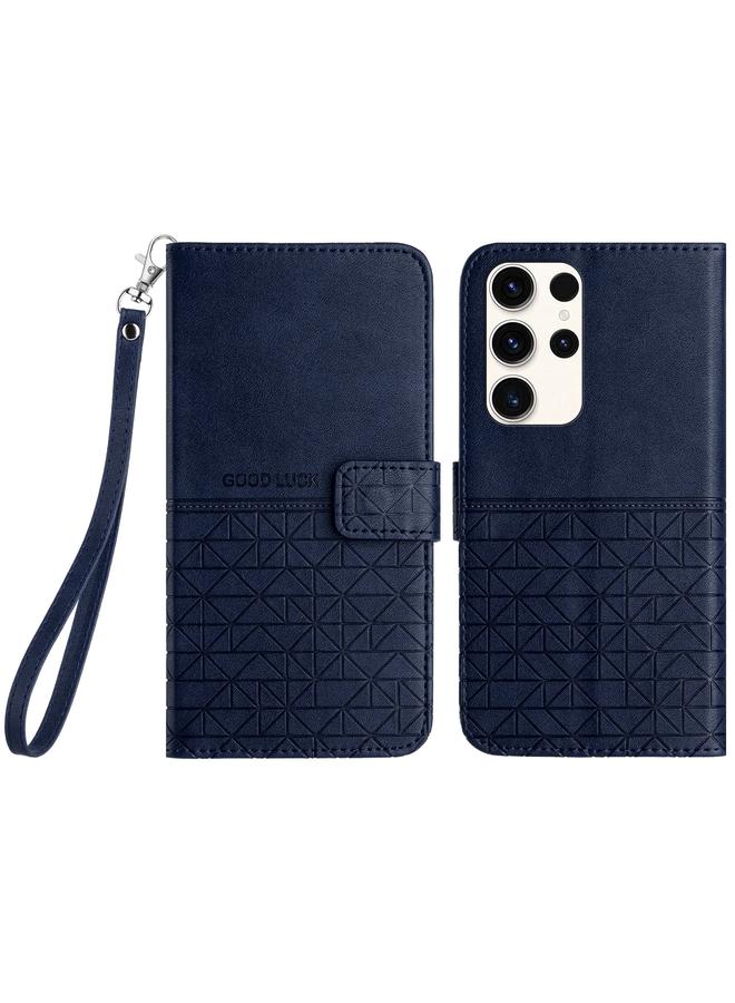 اس-توب جراب لهاتف Samsung Galaxy S22 Ultra 5G جراب هاتف جلدي بملمس معيني مع حبل - Image 1