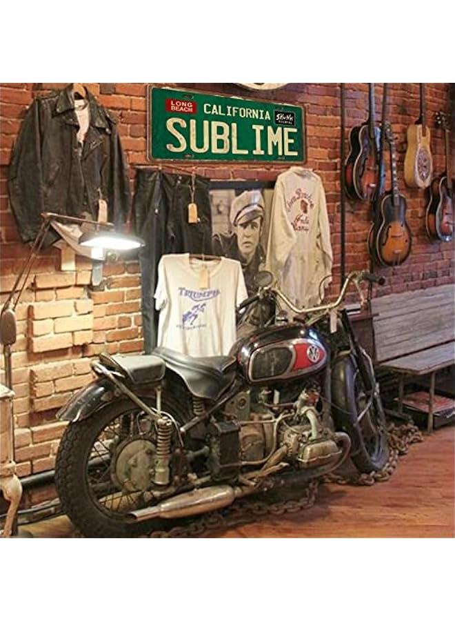 Vintage Metal Tin Sign Long Beach California Sublime Poster Grunge Hippie Room Decor Rock Band Posters Sublime Tapestry Funny Street Signs For Bedroom Wall Aesthetic 90s Bathroom Sign 12 X 6 Inch - Image 3