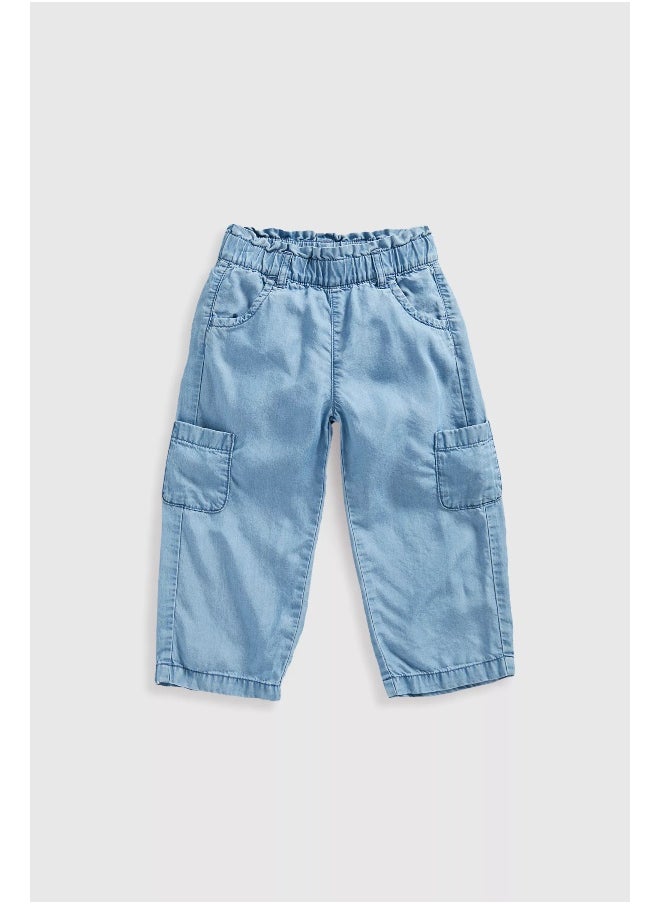 mothercare - Blue Wide-Leg Trousers - Image 1