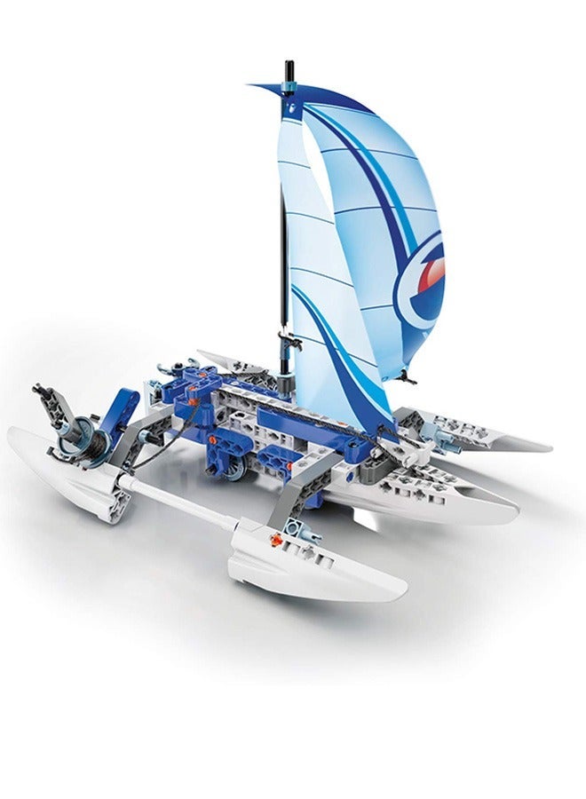 Clementoni Pack of 4 Clementoni Laboratory Mechanics Trimaran and Watercraft for Kids - Image 4