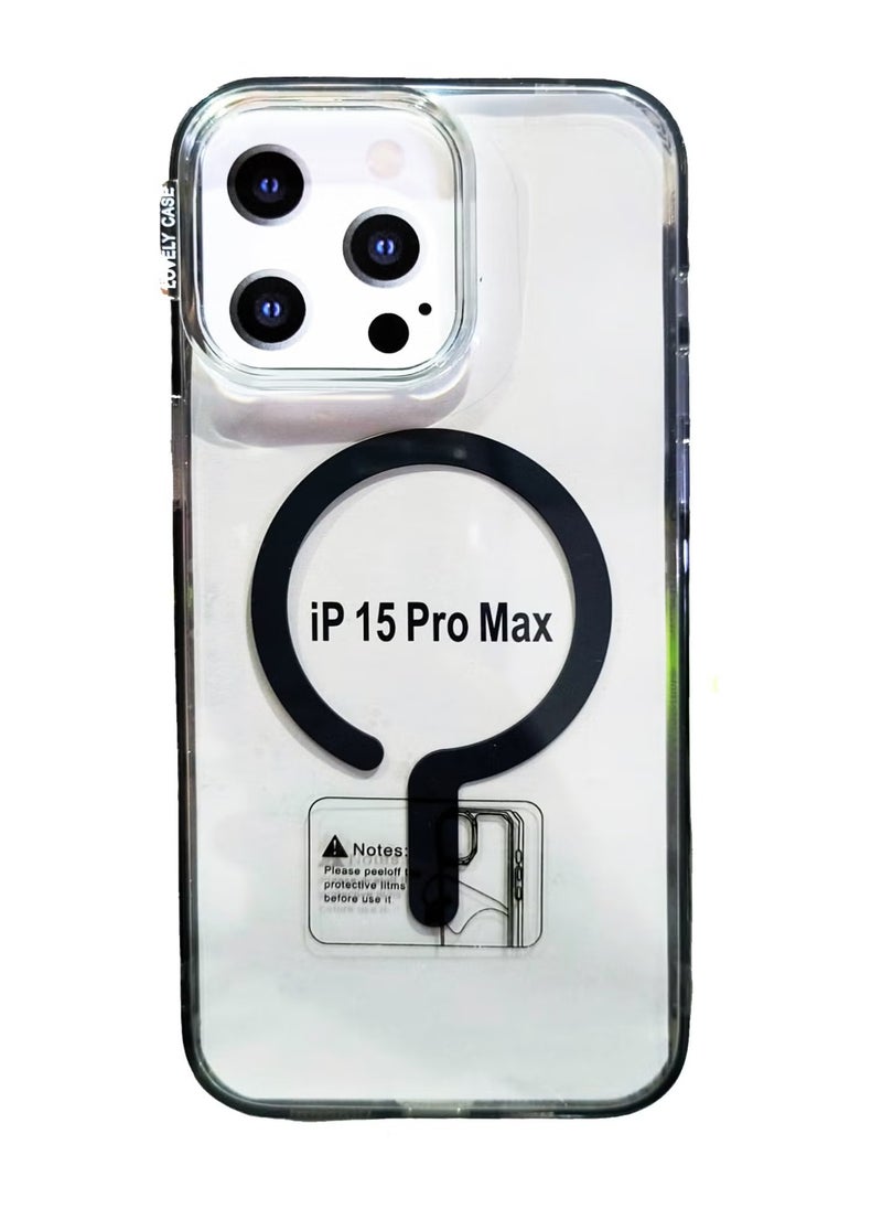 erorex - Transparent Clear Phone Case for (iPhone 15 Pro Max) with magSafe Compatibility and Protective Features for Ultimate Durability - Image 1