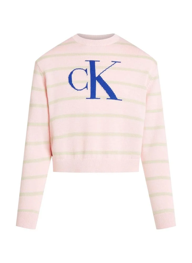 Calvin Klein Jeans Youth Stripe Logo Sweater