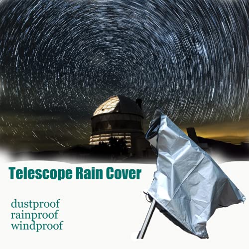 J&C JC Telescope Cover 420D Silver Outdoor Scope Cover Waterproof DSLR Camera Rain Covers Rain Resistant Patio Telescope Covers Dustproof UV Resistant - Image 3