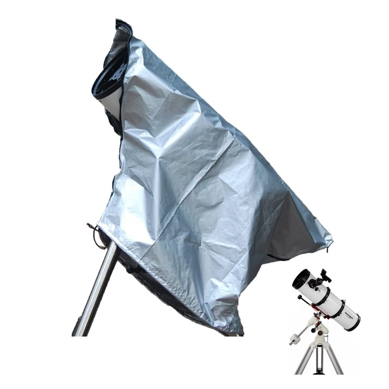 J&C JC Telescope Cover 420D Silver Outdoor Scope Cover Waterproof DSLR Camera Rain Covers Rain Resistant Patio Telescope Covers Dustproof UV Resistant - Image 2