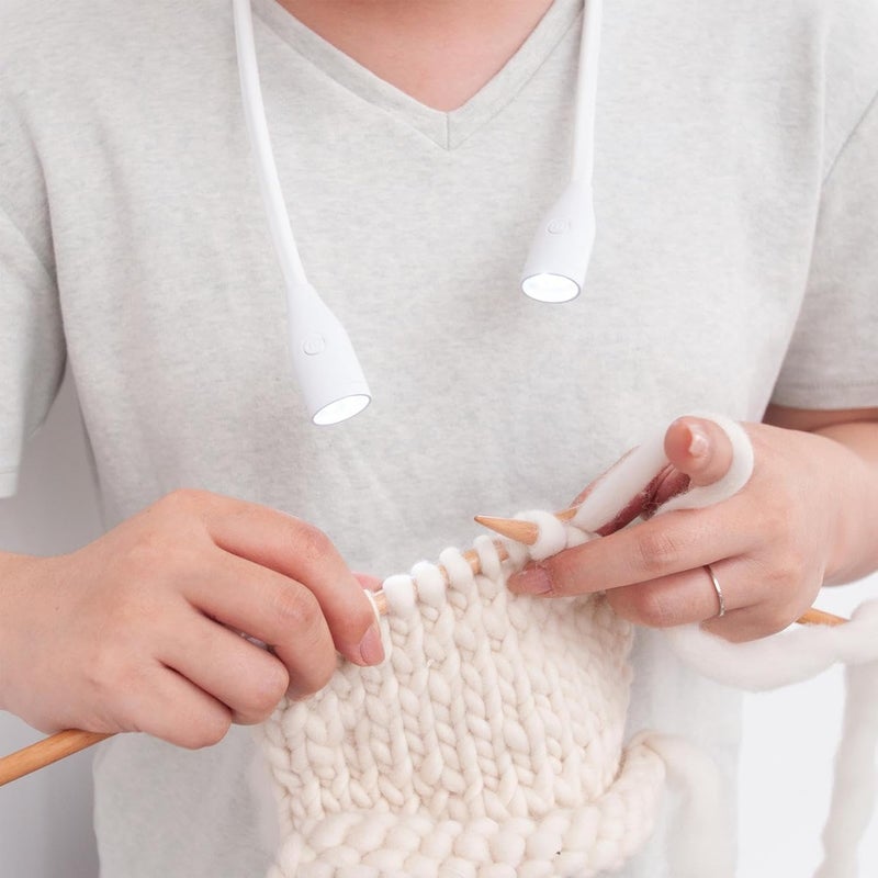 Neck Reading Light - Neck Led Knitting Crochet Light,Rechargeable Knitting Crochet Craft, Reading Lamp for Bedroom Camping - Image 2