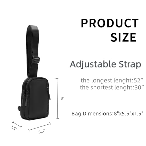 VAKAER Convertible Sling Backpack for Women & Men – Lightweight 3-in-1 Crossbody Daypack with Adjustable Strap, Anti-Theft Pocket, Water-Resistant Small Travel Bag (Black) - Image 2