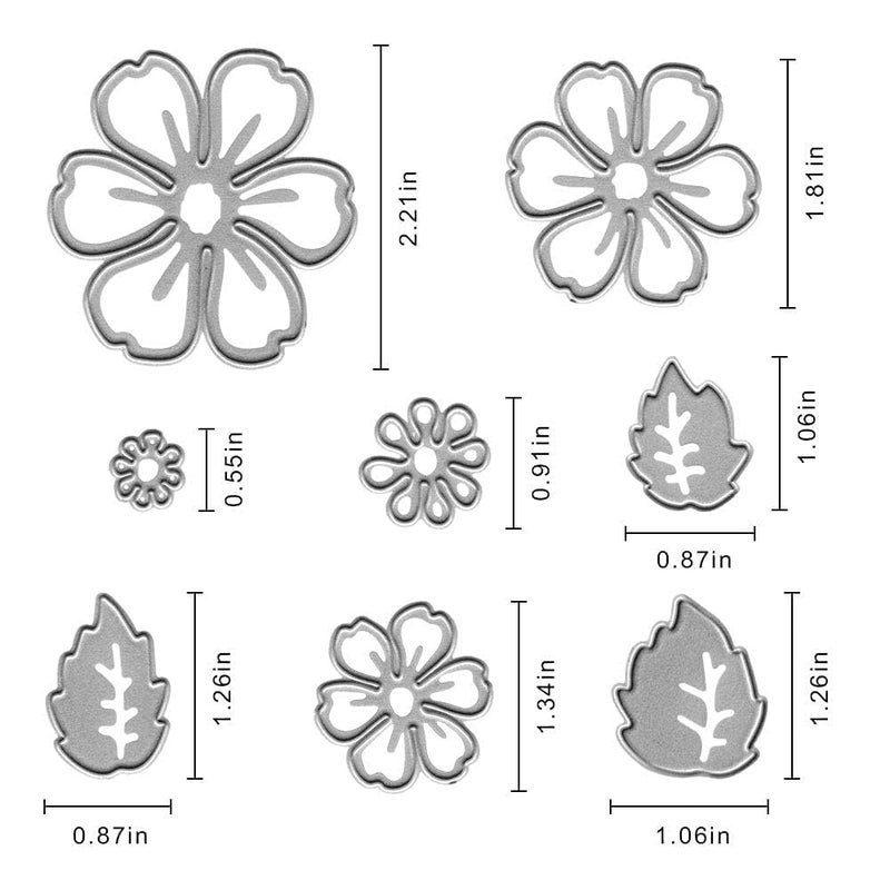 Hying Hollow Flowers Cutting Dies for Card Making, Floral Leaves Die Cuts Flower Embossing Template for Scrapbooking DIY Photo Albums Crafts - Image 2