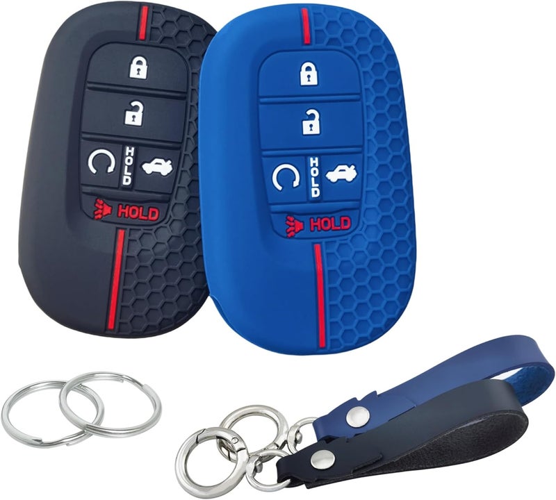 RUNZUIE Silicone Key Fob Cover Set for Honda - Image 1