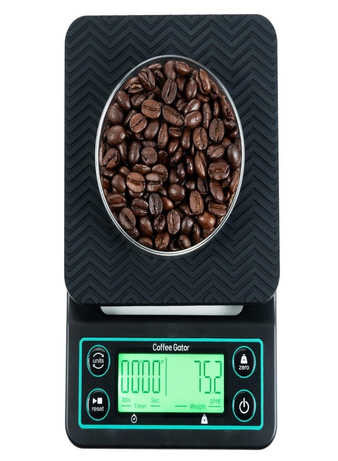 Coffee Gator Coffee Scale 0.1g Precision with Timer - 3kg Digital Scale Large LCD Weighing Kitchen Multifunctional for Pour-Over, Espresso, French Press, Bean, Food, Drink - Image 1