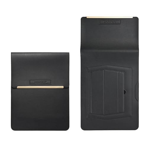 Aropana Laptop Sleeve 3 in 1 | PU Faux Leather Case | Adjustable Stand, Mouse Pad | Waterproof Cooling Cover for MacBook/Notebook up to 14 Inch | Black 34.5 x 25 cm - Image 3