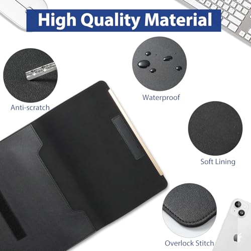 Aropana Laptop Sleeve 3 in 1 | PU Faux Leather Case | Adjustable Stand, Mouse Pad | Waterproof Cooling Cover for MacBook/Notebook up to 14 Inch | Black 34.5 x 25 cm - Image 5