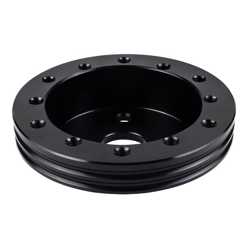 QYMOPAY 05 Steering Wheel Hub Adapter Conversion Spacer 6 Hole to 3 Hole Steering Wheel Adapter Grant Adapter Boss Kit Black - Image 3