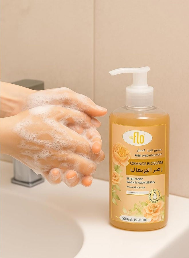 FLO Hand Wash Orange blossom 3x500ml - Image 2
