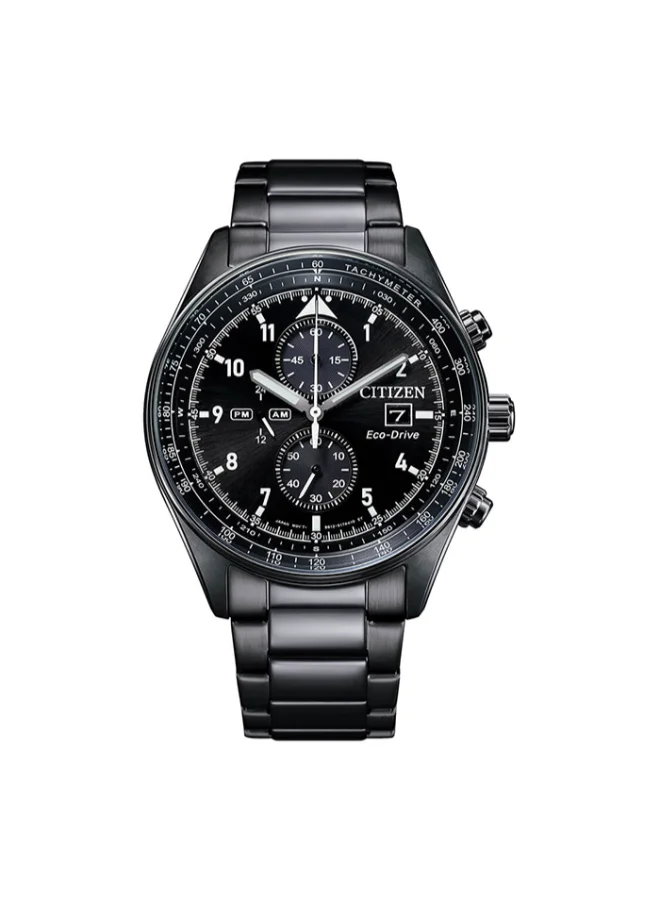 CITIZEN Men's Stainless Steel with Black Ion Plating Strap Eco-Drive Standard Watch CA0775-87E - 43 mm