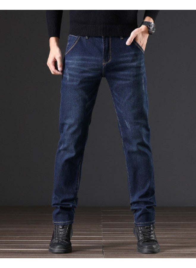 Fapai Business Casual] Men's Jeans Autumn Winter Classic Simple Men's Trousers Versatile Fashion Men's Pants - Image 1