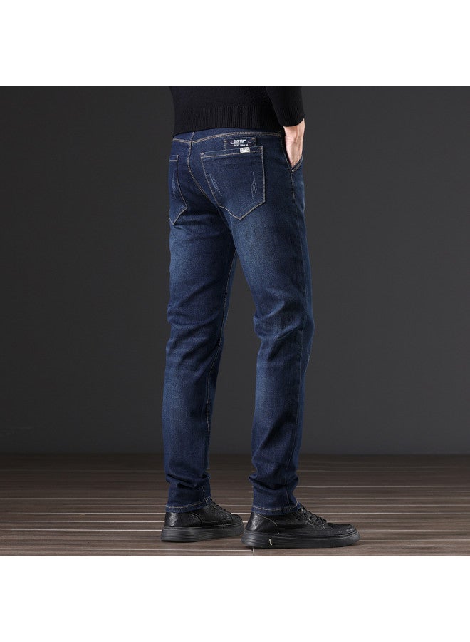 Fapai Business Casual] Men's Jeans Autumn Winter Classic Simple Men's Trousers Versatile Fashion Men's Pants - Image 4