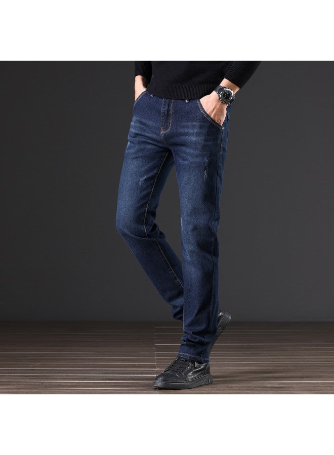 Fapai Business Casual] Men's Jeans Autumn Winter Classic Simple Men's Trousers Versatile Fashion Men's Pants - Image 5
