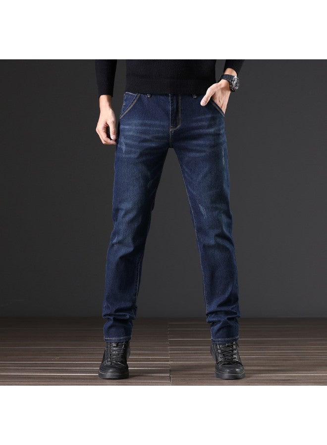 Fapai Business Casual] Men's Jeans Autumn Winter Classic Simple Men's Trousers Versatile Fashion Men's Pants - Image 2