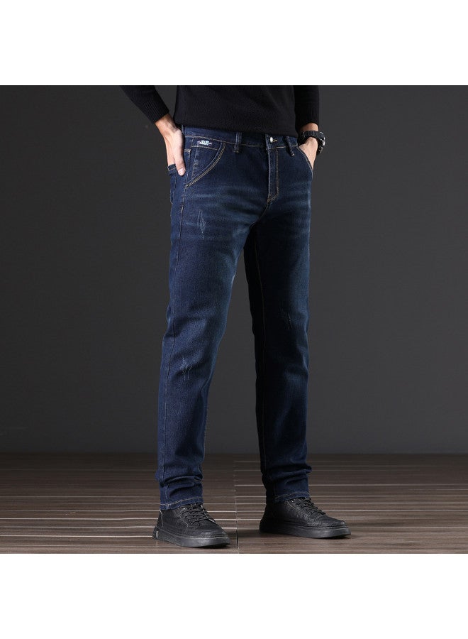 Fapai Business Casual] Men's Jeans Autumn Winter Classic Simple Men's Trousers Versatile Fashion Men's Pants - Image 3