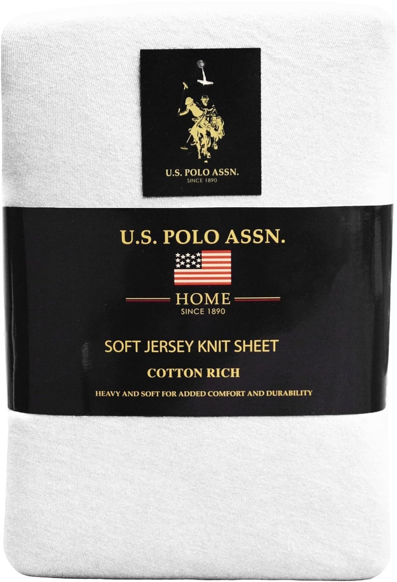 U.S. Polo Assn. U.S. Polo Assn. All Season  Soft and Cozy T-Shirt Material  1800 Thread Count 4-Piece Cotton Rich Jersey Sheet Set  - Image 5