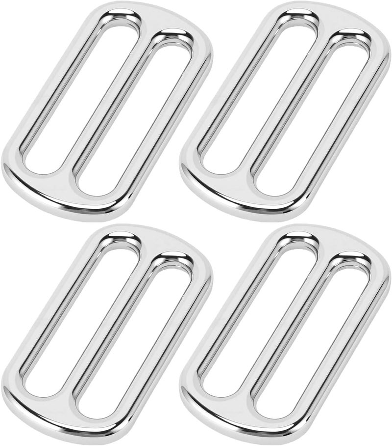 Haofy 12pcs Zinc Alloy Slide Buckles Glossy Strap Adjusters Rustproof Secure Grip for Belts Harnesses Luggage Outdoor Gear DIY Crafts Handmade Projects - Image 1
