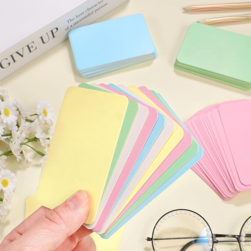 WSICSE 200 Blank Index Cards 8.5 x 5.5 cm, 5 Colours, Blank Cards Made of Cardboard - Image 3