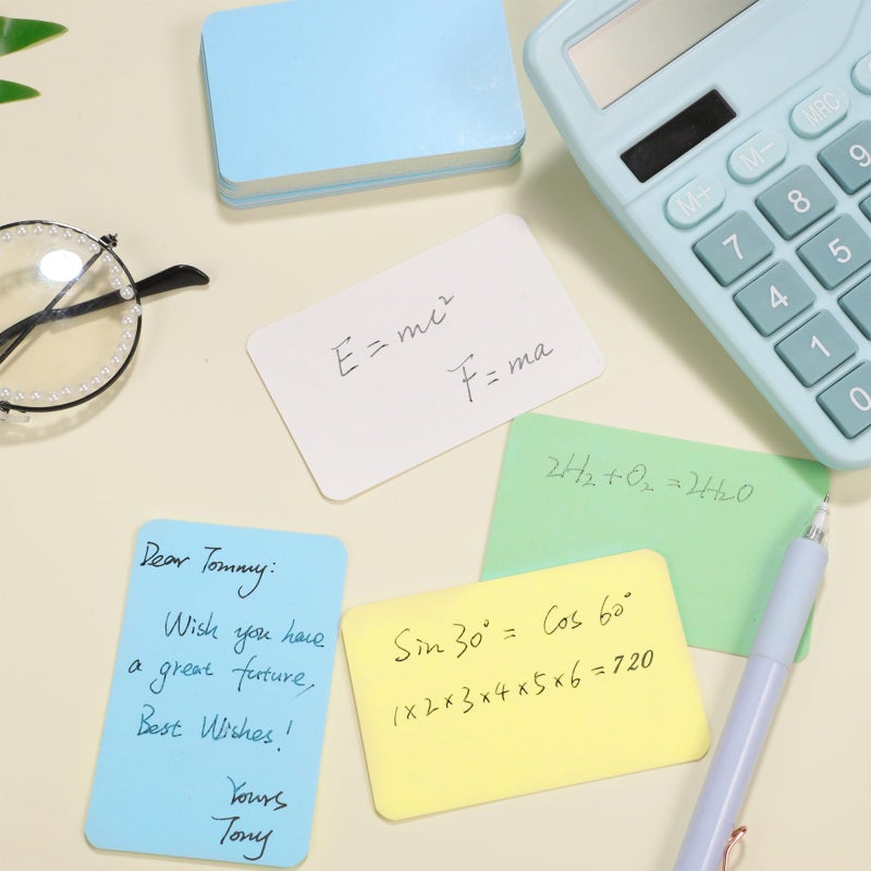 WSICSE 200 Blank Index Cards 8.5 x 5.5 cm, 5 Colours, Blank Cards Made of Cardboard - Image 4