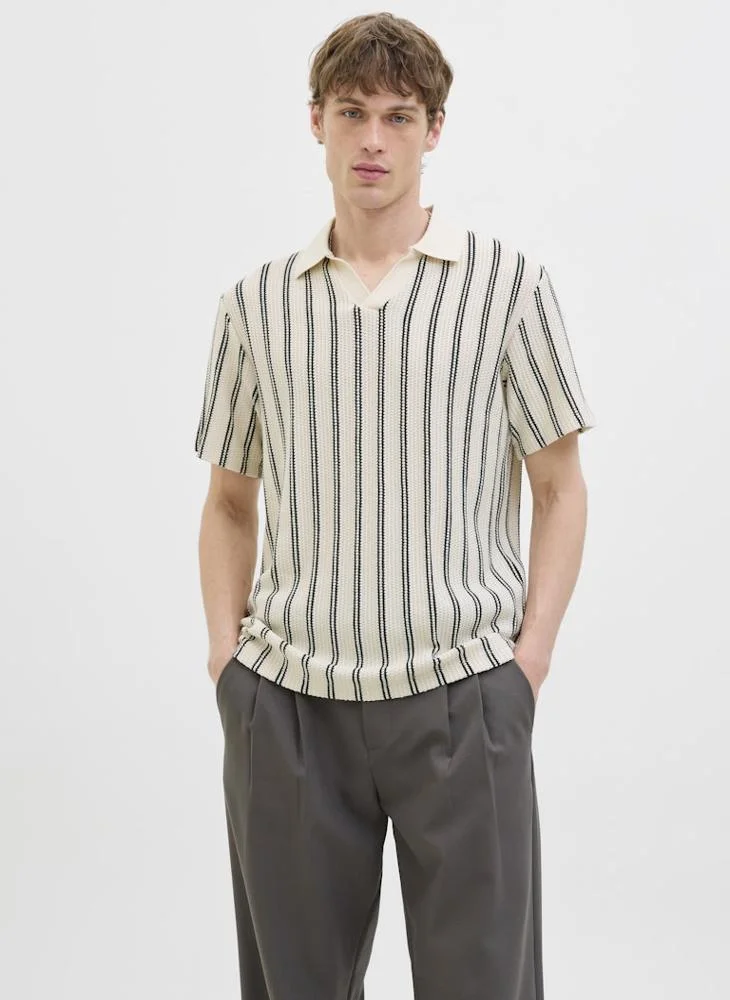 JACK & JONES Jprbluharry Short Sleeve  Split Neck Polo Shirt