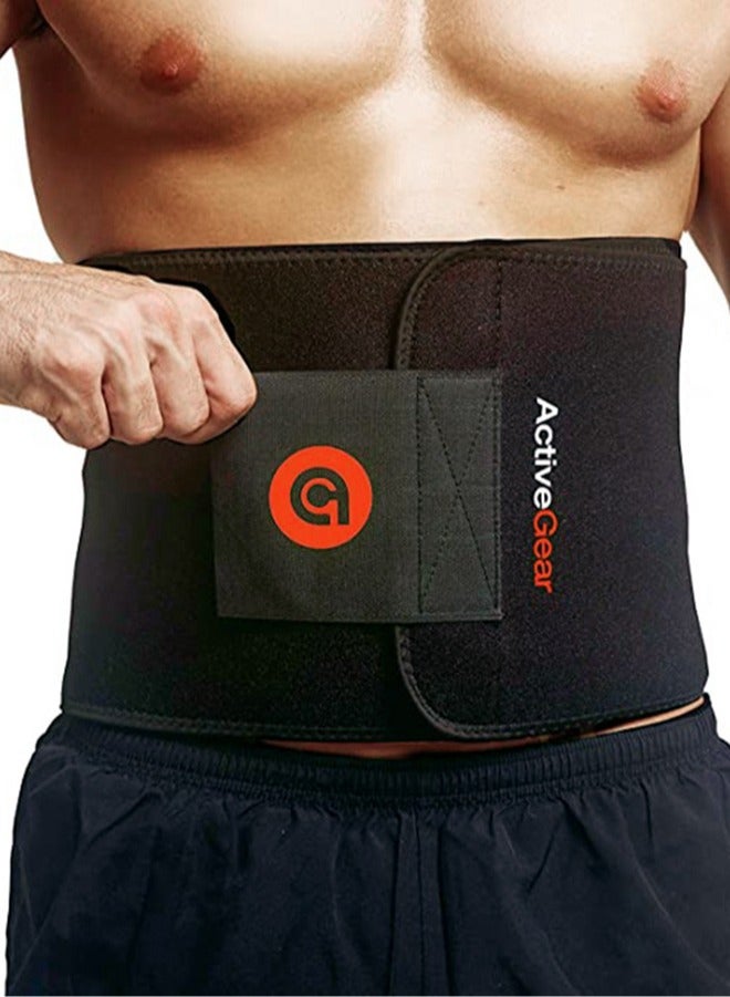ActiveGear Premium Waist Trimmer & Trainer Belt for Men and Women - Sweat-Enhancing Slimming Wrap for Stomach, Adjustable Fit,Medium - Image 1